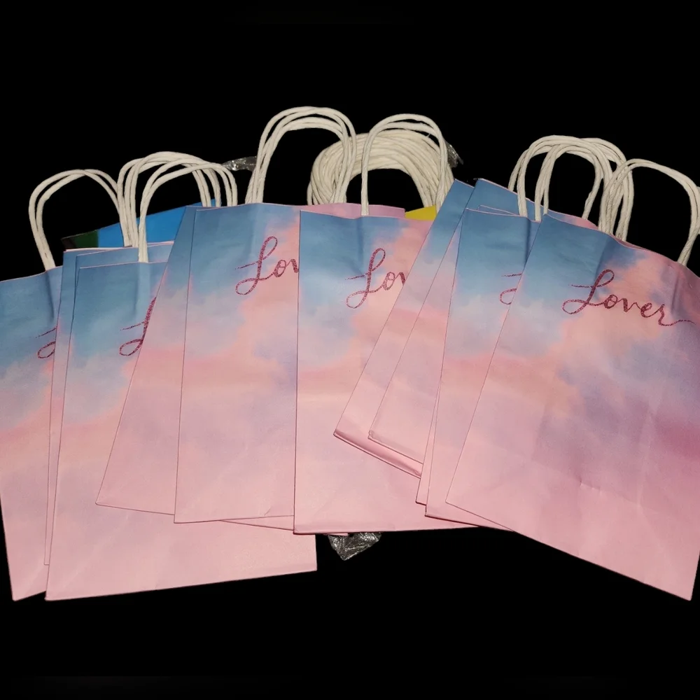 12pk Taylor Swift Lover Gift Bags. Thick and Strong Materials. Lover Theme - Picture 5 of 6
